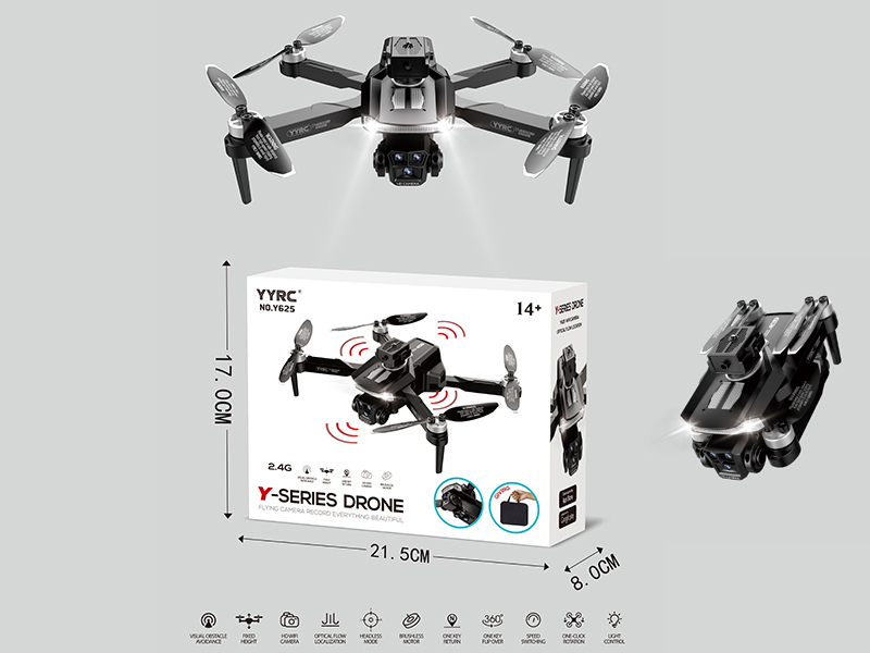 2.4G R/C Brushless Motor, Optical Flow Localization,Dual WiFi Cameras,  Folding Aerial Photography Drone