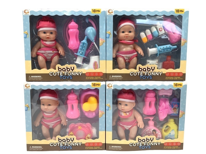 Four Mixed Sets Of 8-Inch Plush Toys With Ic