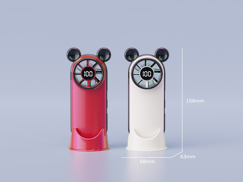 High-Speed Handheld Fan With Digital Display
