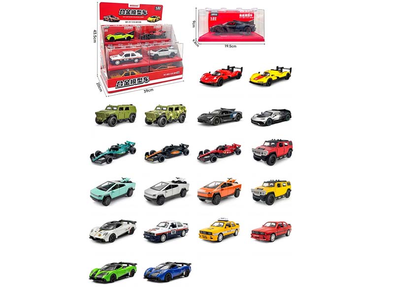 1:32 Pull Back Alloy Car Model With Sound And Light