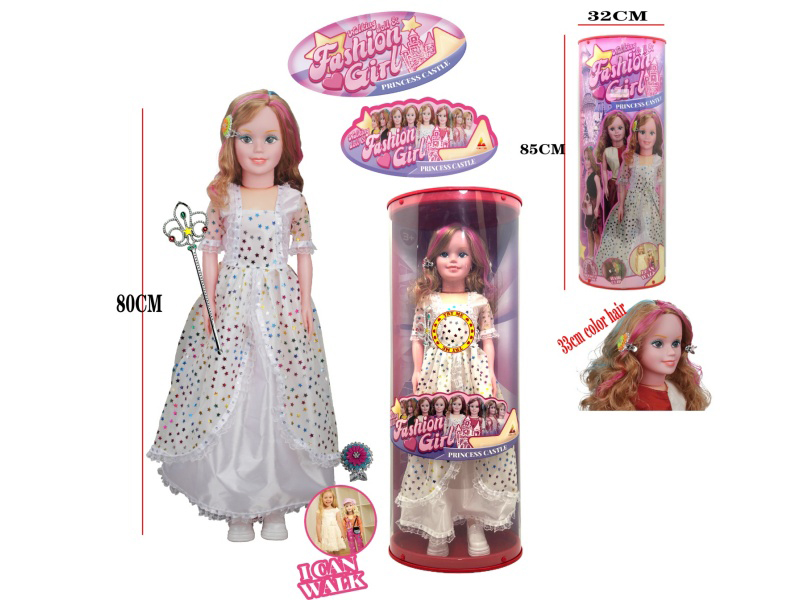 80cm Fashion And Walking Doll With Music(2xAG3 Batteries)