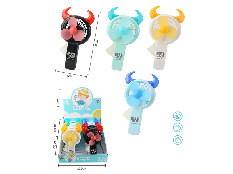 Cartoon Hand-Pressed Fan 12pcs
