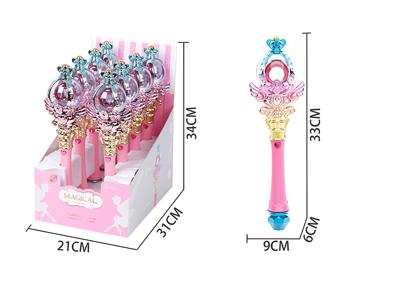 B/O Magic Stick With Light And Music 8pcs