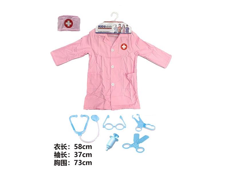 Children's Nurse Uniforms, Cap + 5PCS Doctor Set