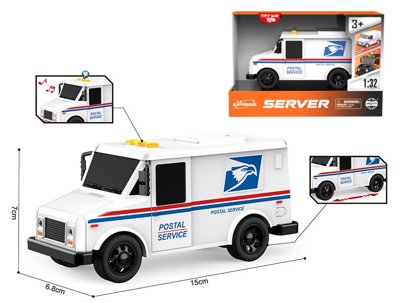 1:32 Friction American Postal Vehicle(Sound & Lights)