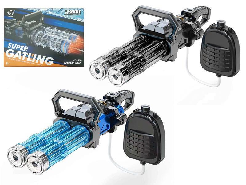 Electric Double-Barreled Gatling Backpack Water Gun