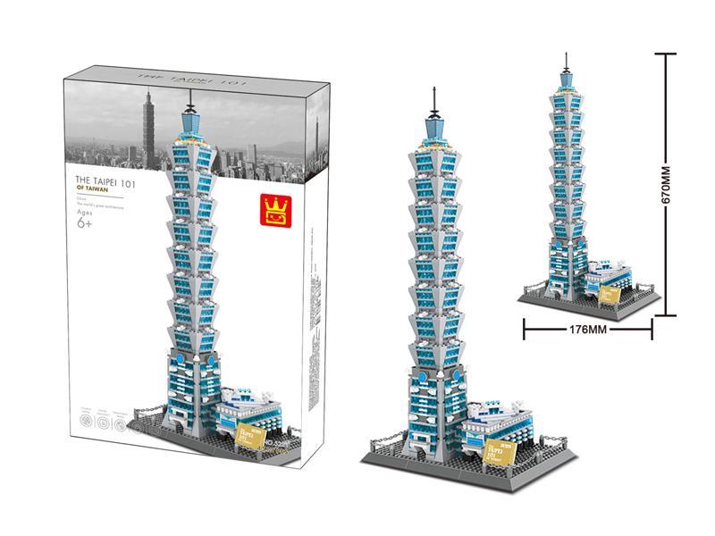 1512PCS The Taipel 101 of Taiwan-China Building Blocks