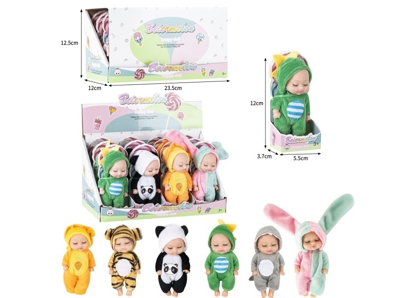 4-Inch Solid Sleeping Dolls (12-Piece Set)