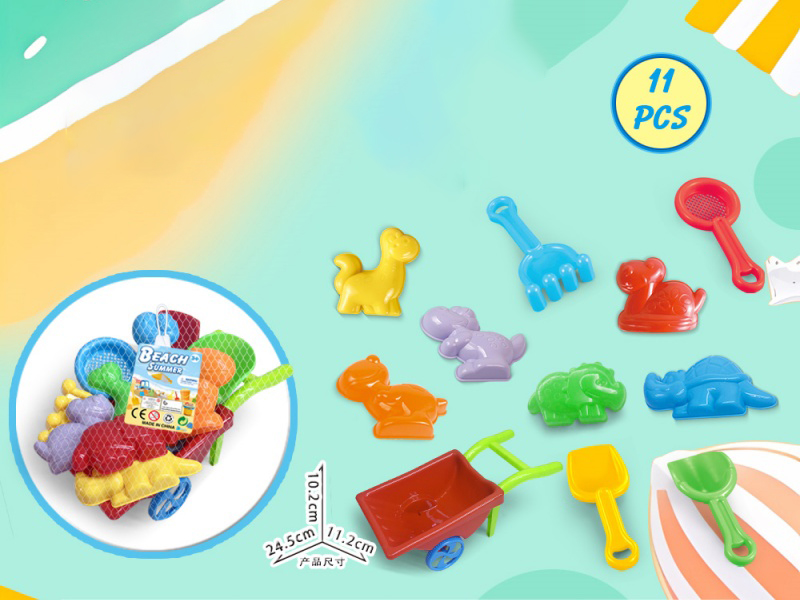 3-Wheeler With Dinosaur Beach Accessories (11)Pcs