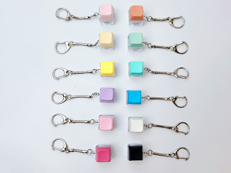 1-Key Keyboard Keychain - With Light