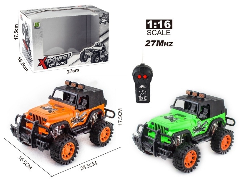 1:16 Two-Way Remote-Controlled Jeep Full-Top Pad Printing Racing Car (Electricity Not Included)