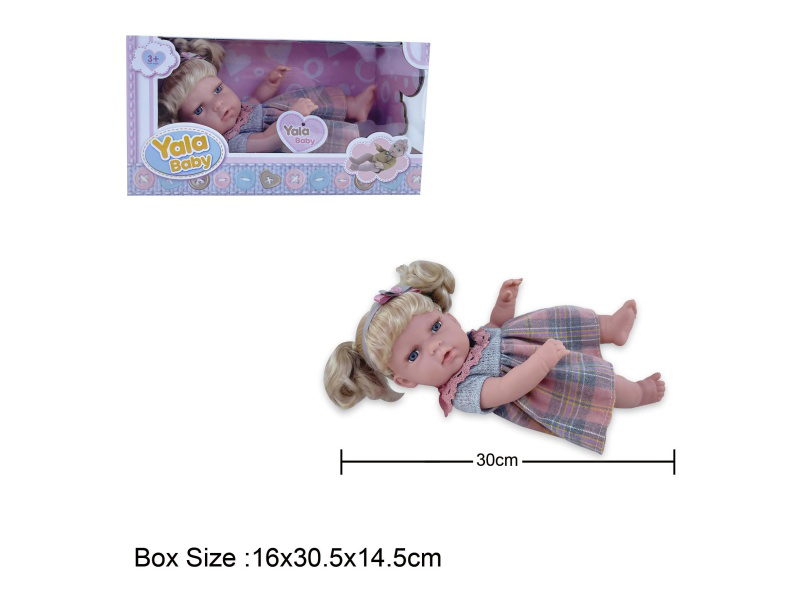 12-Inch Full Vinyl Baby Doll For Newborns