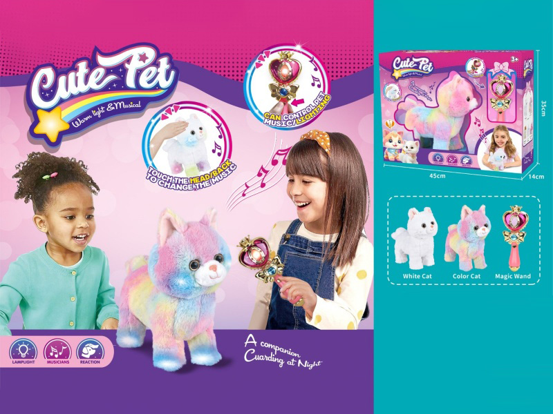 Magic Wand Radio Control Plush Cat With Lights