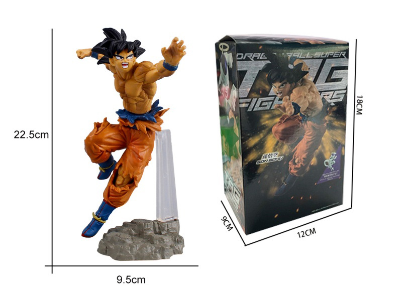 Solid Pvc Battleship Damage Wukong (Black Hair) (Orange Pants) (Unpacked) Children'S Toy Figurine