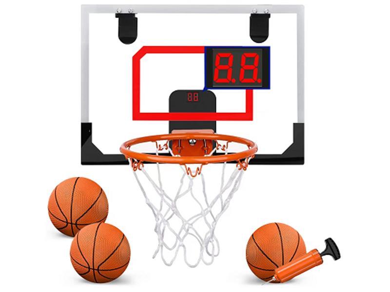 White Dunk Basketball Board  (Scoring Function)With 4 Balls