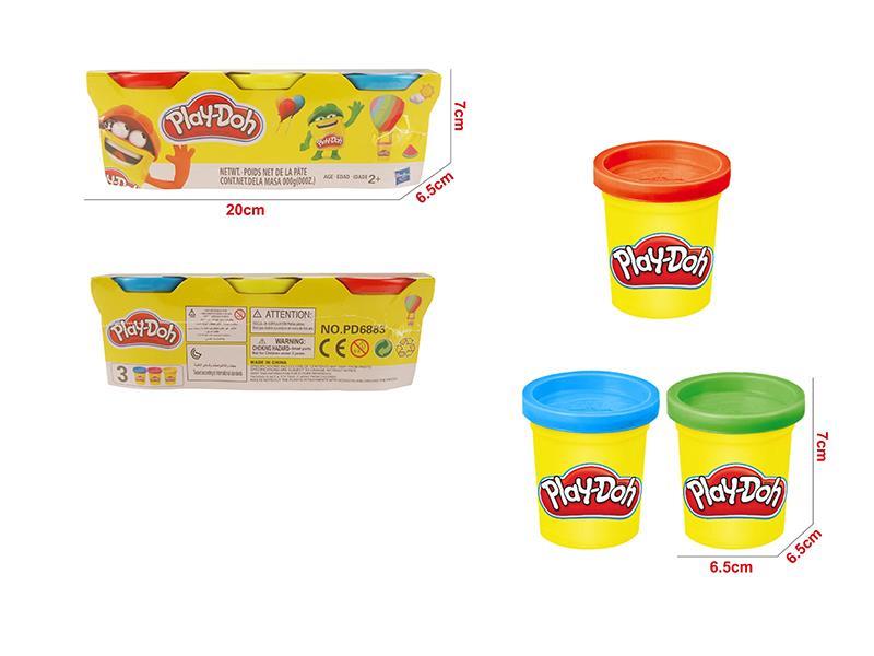 Colored Clay 3 Can Packing