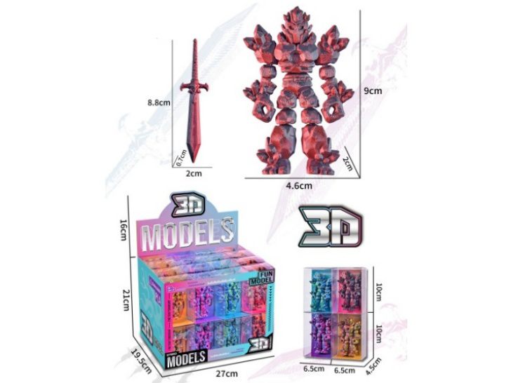 3D Crystal Warrior (32Pcs Single Price)