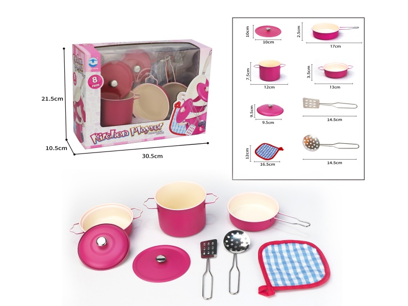 Stainless Steel Tableware Play Set 8PCS