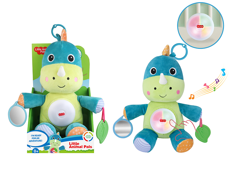 Plush Dinosaur Soothing Toy With Light And Music
