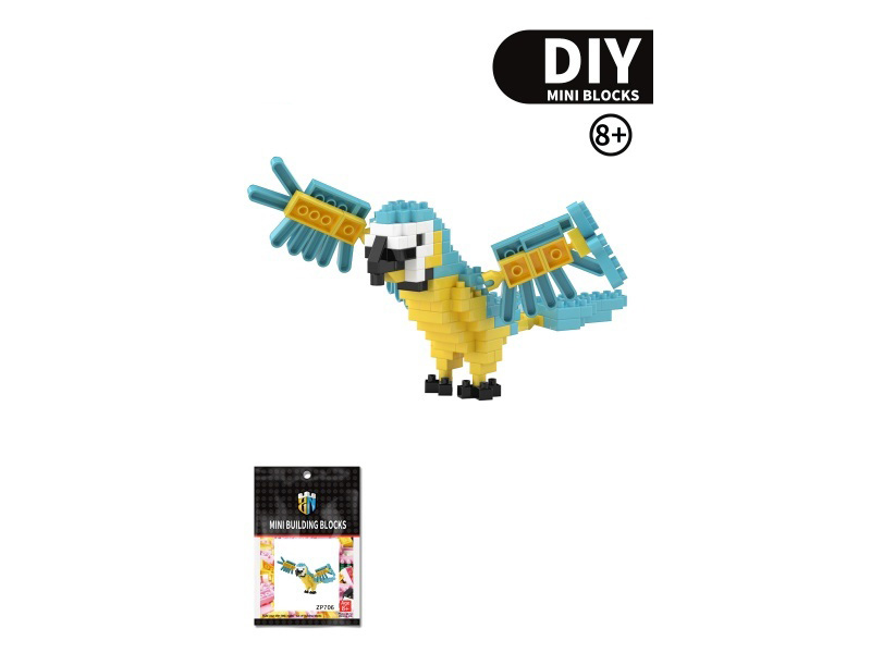 Macaw Bird Building Blocks 168 PCS