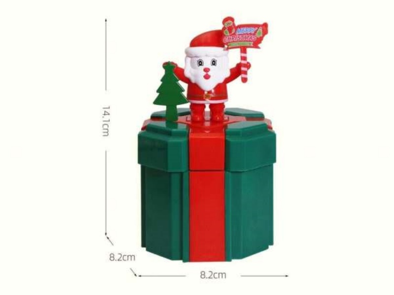 Food Grade Gift Box Octagon - Green Santa Claus Style