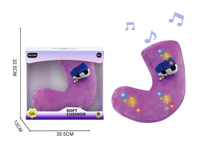 Alphabetic Plush Soothing Pillow - J