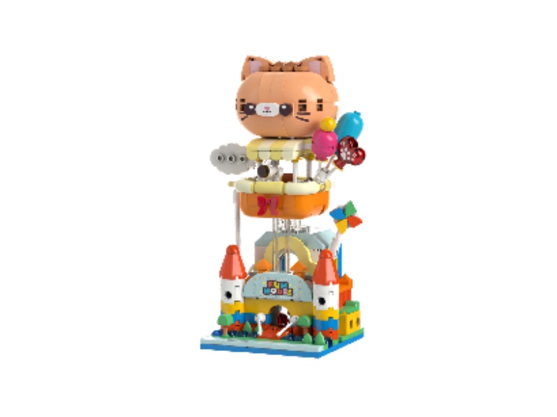 A Colorful Street Scene With Building Blocks