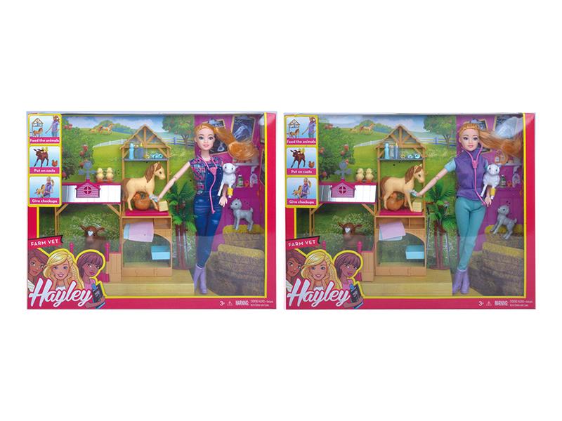 Hayley Fashion Doll Farm Vet Set