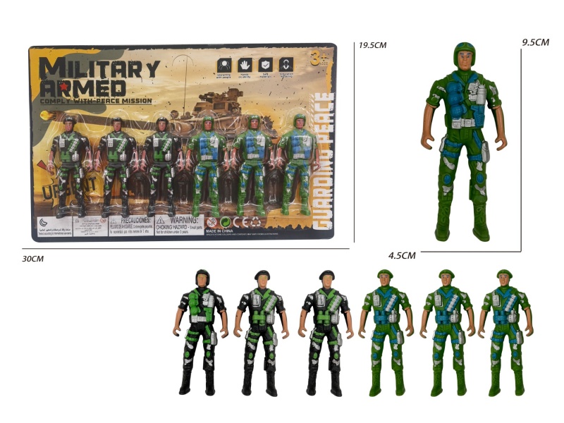 6 Soldiers (Green/Black)