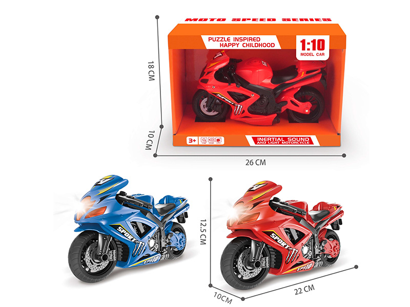 Friction Large Motorcycle With Sound And Lights