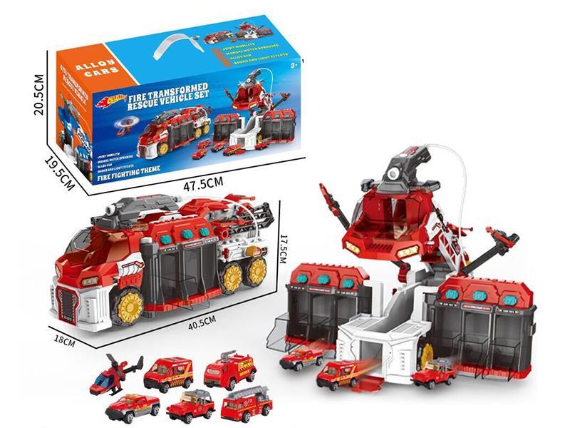Transforming Rescue Vehicle Set