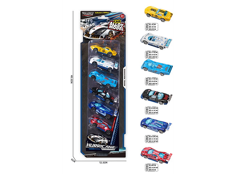 1:64 Slide Alloy Racing Cars 6pcs