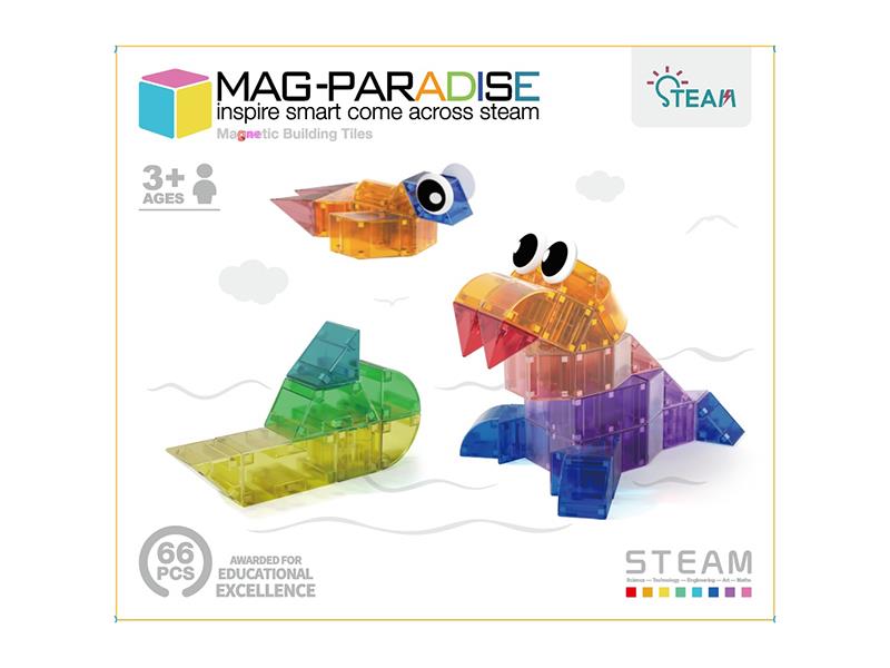 Geometric Magnetic Cube Building Blocks 66pcs