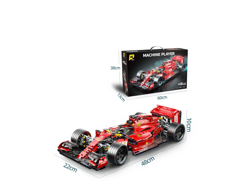 1:10 Red Large F1 (Static) 1163Pcs Compatible With Lego Small Block Cars
