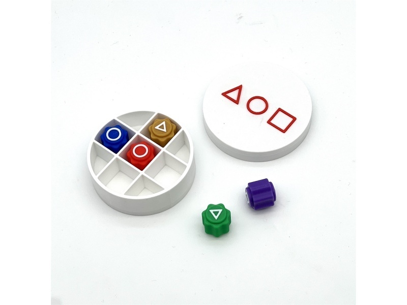 Squid Game Props: Round Lid Box +5 Stones