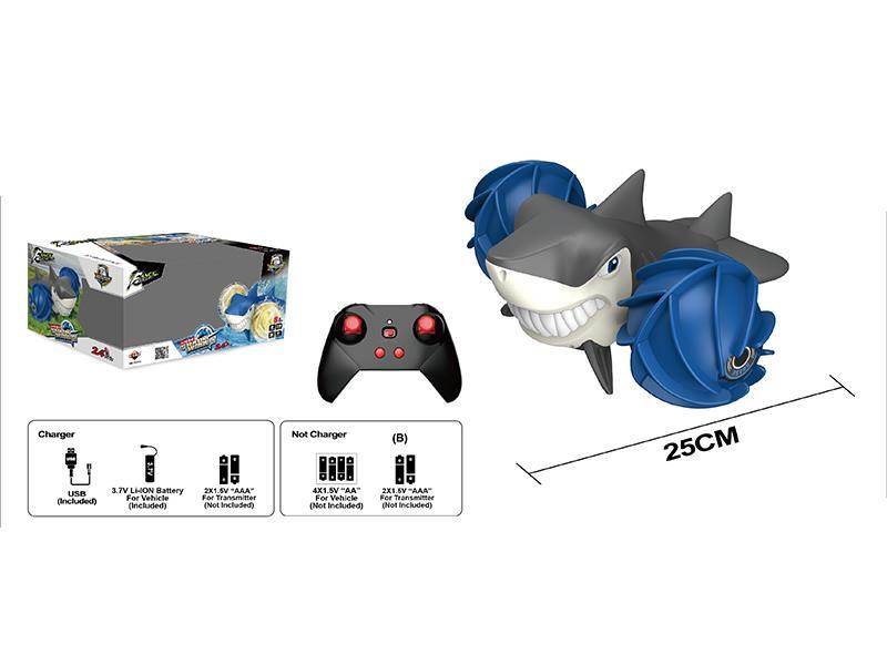 1:16 RC Shark Water And Land Stunt Vehicle