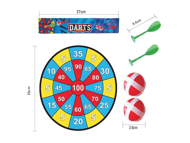 36cm Velcro Dartboard(2 Darts, 2 Sticky Balls)