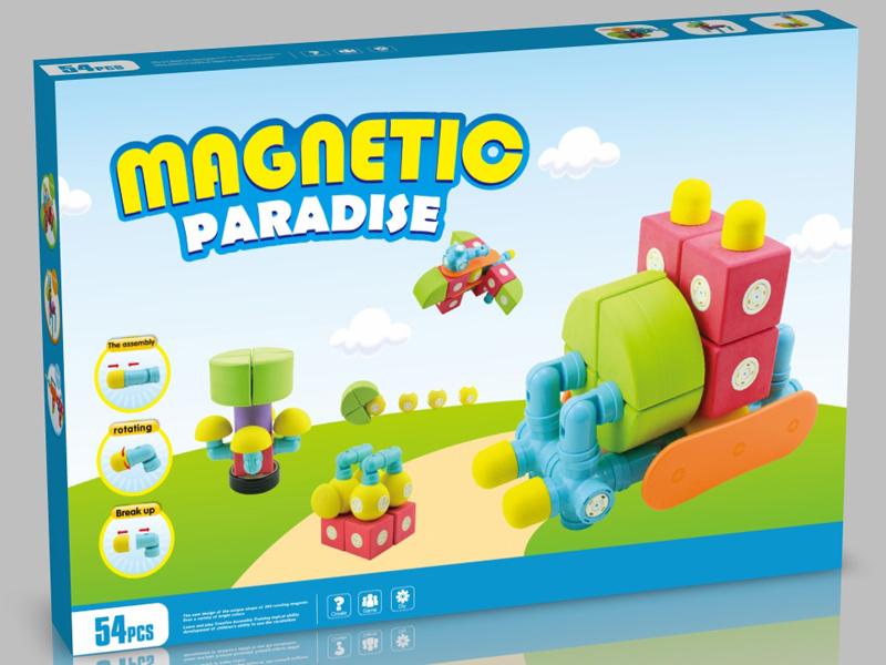 54PCS EVA Magnetism Building Blocks