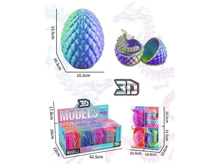 3D13.5Cm Dragon Egg +38Cm Chinese Dragon (8Pcs Single Price)