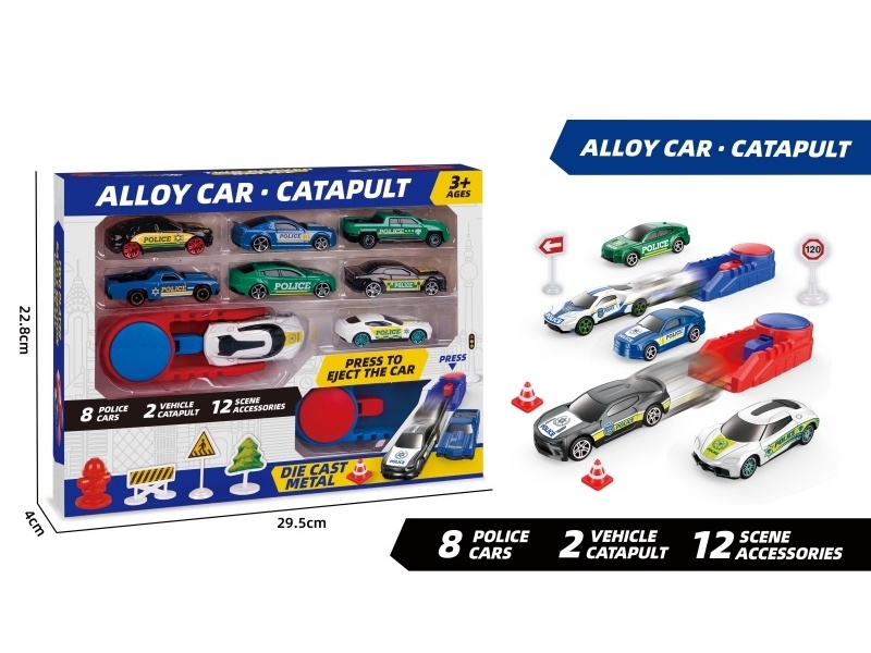 1:64 Catapult Sliding Alloy Police Car