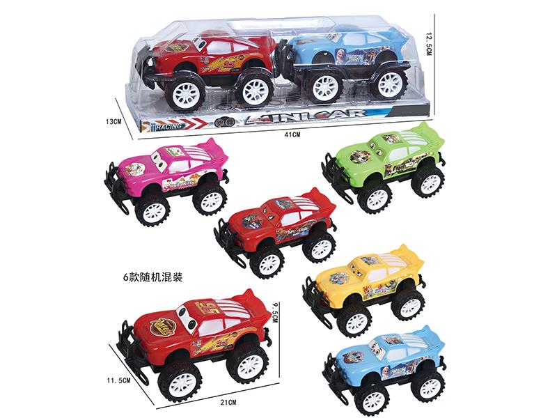 Friction Cartoon Off-Road Vehicles 2pcs