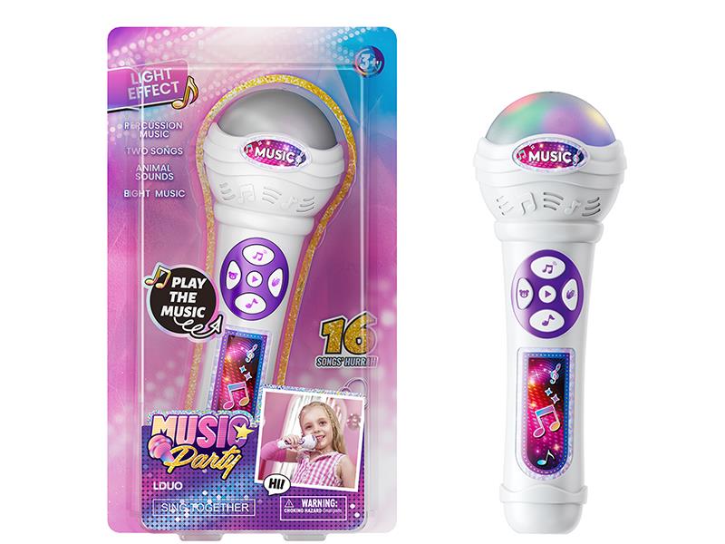 Microphone With Light And Music