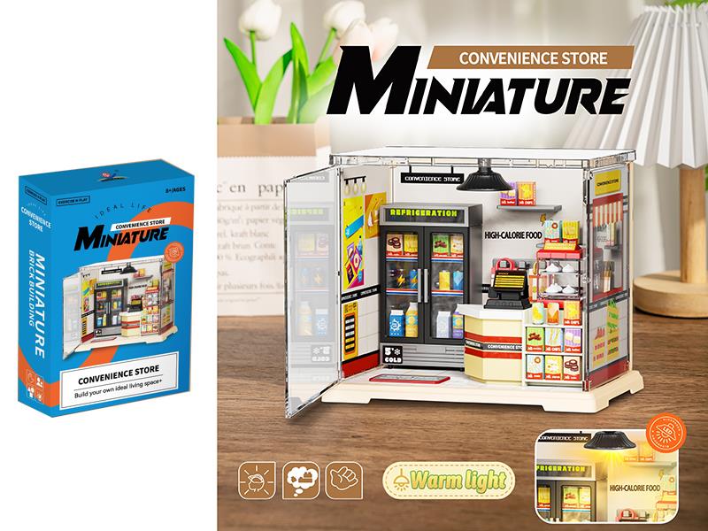 Convenience Store DIY Miniature Scene Toys 92pcs