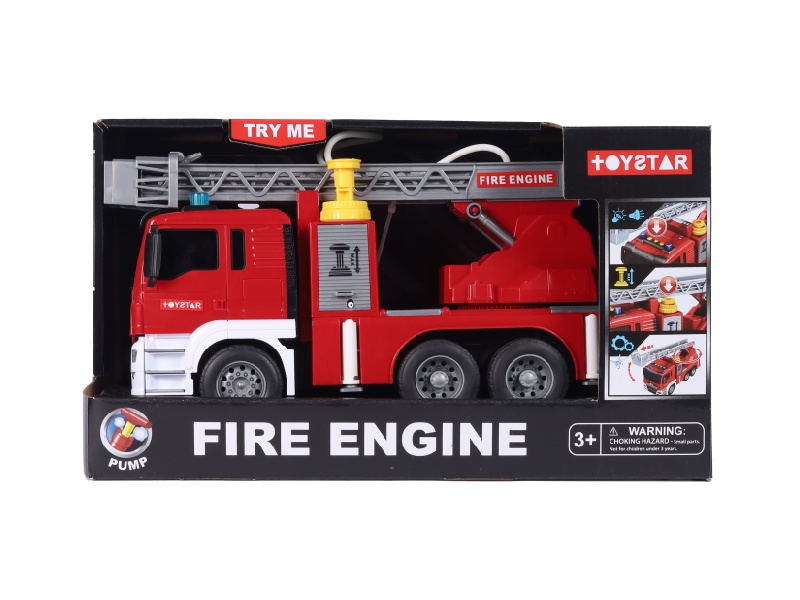 1:10 Inertial Urban Fire Engine (Sound) Lighting. Water Spraying. Multi-Functional