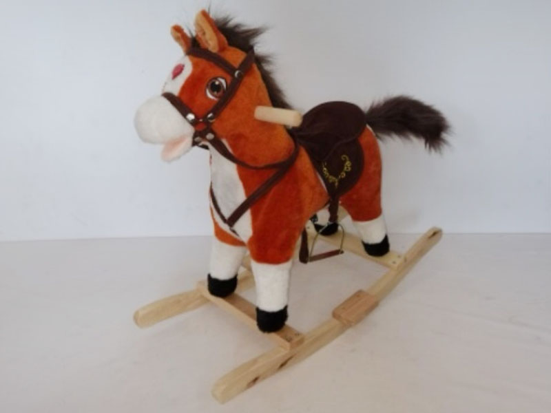 B/O Wooden Rocking Horse With Music