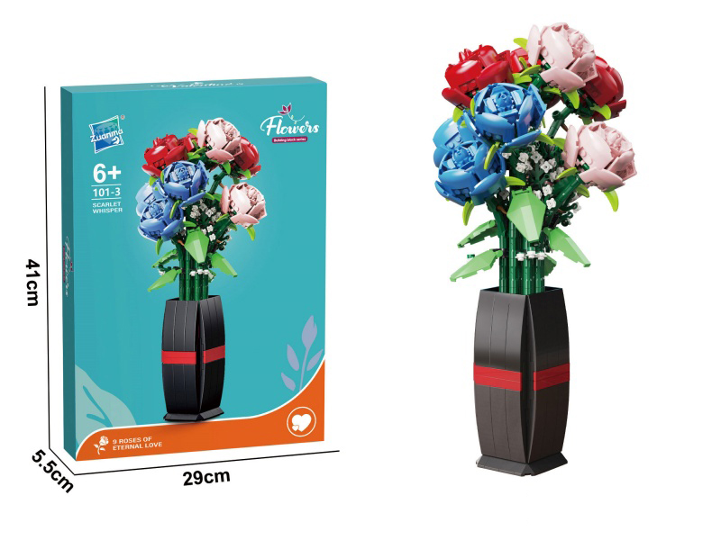 Building Block Potted Rose (768 Pieces)768 Pieces