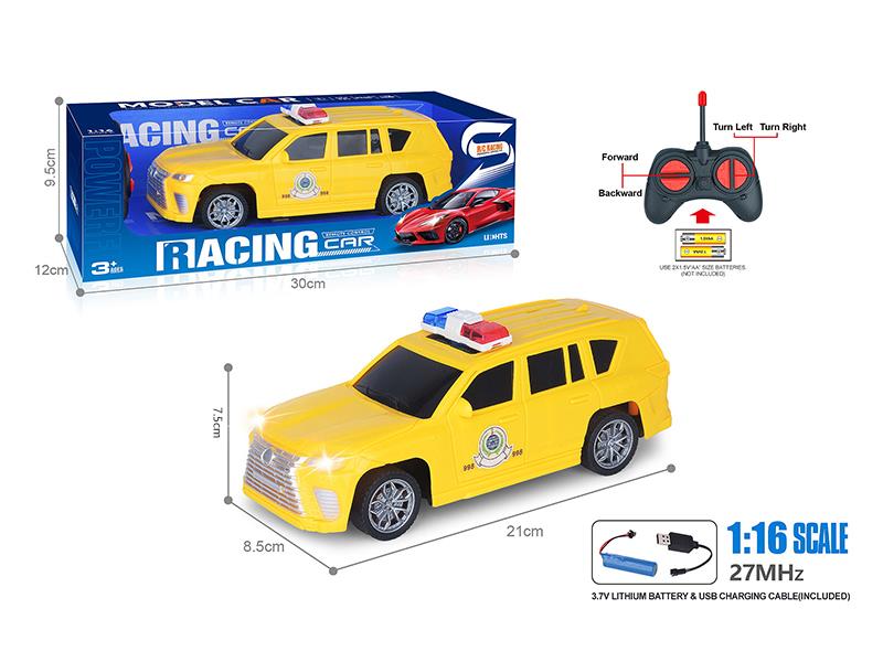 27Mhz 1:16 4-Channel Remote Control Lexus Simulation Fire Police Car With Headlights(Included Batteries)
