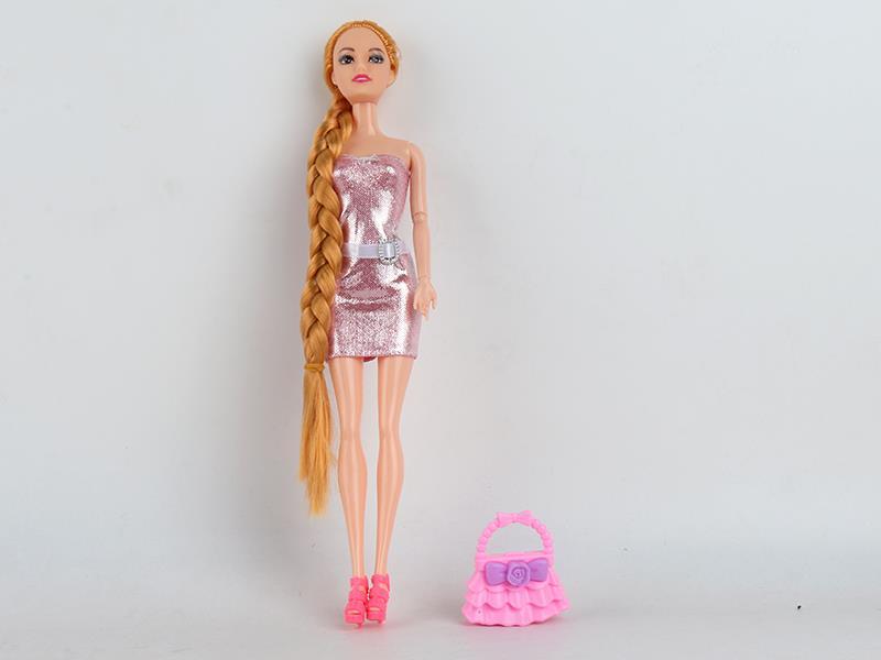 11.5 Inch Solid Full-Length Pigtail Doll+Bag