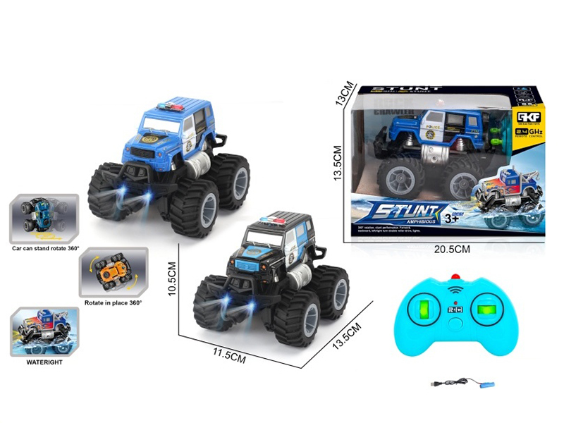 2.4G Remote Control Amphibious Benz Police Car