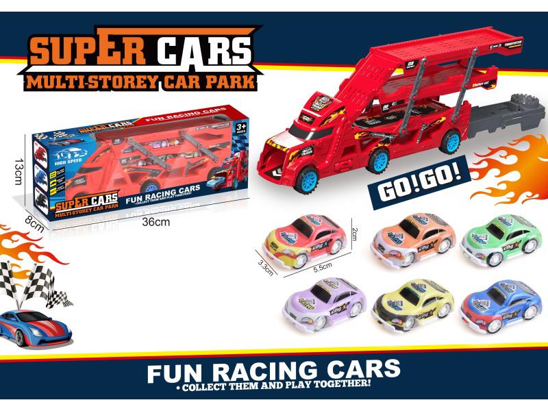 Red Rail Container Truck